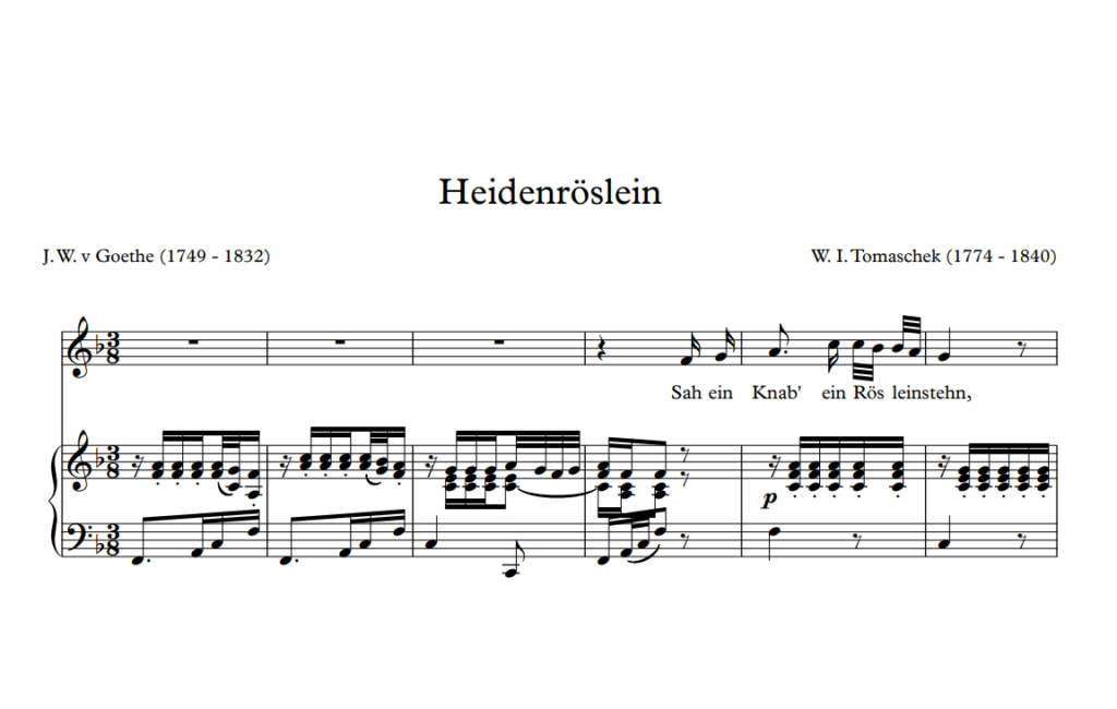 Heidenröslein - Tomaschek