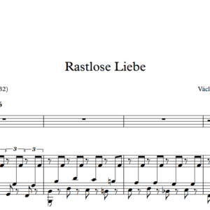 Rastlose Liebe Tomaschek - Lieder