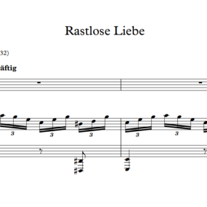 Rastlose Liebe - Zelter