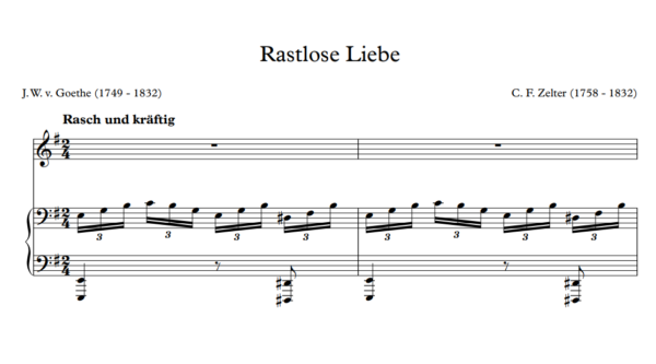 Rastlose Liebe - Zelter