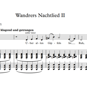 Wanderers Nachtlied II Loewe