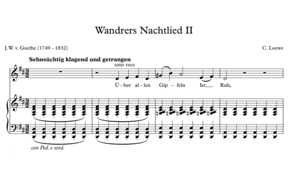 Wanderers Nachtlied II Loewe