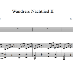 Wandrers Nachtlied II- Zelter