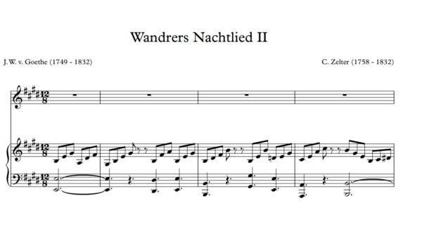 Wandrers Nachtlied II- Zelter